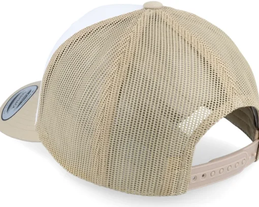 Retro Khaki/White/Khaki Trucker - Yupoong