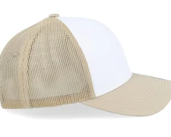 Retro Khaki/White/Khaki Trucker - Yupoong