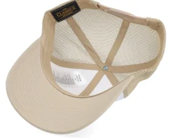 Retro Khaki/White/Khaki Trucker - Yupoong