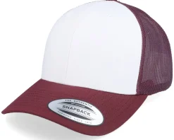 Retro Maroon/White/Maroon Trucker - Yupoong