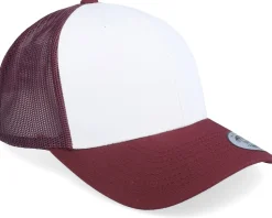 Retro Maroon/White/Maroon Trucker - Yupoong