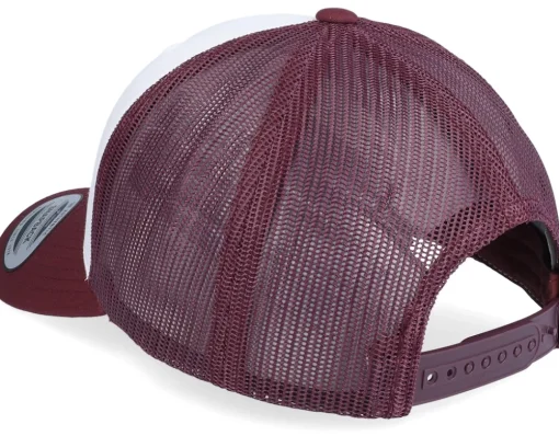 Retro Maroon/White/Maroon Trucker - Yupoong