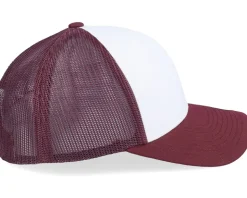 Retro Maroon/White/Maroon Trucker - Yupoong
