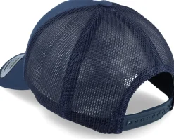 Retro Navy A-Frame Trucker - Yupoong