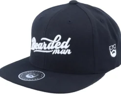 Retro Script 3D Logo Black 110 Adjustable - Bearded Man