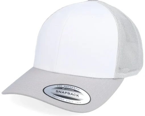 Retro Silver/White/Silver Trucker - Yupoong