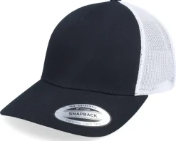 Retro 2-Tone Black/White A-Frame Trucker - Yupoong