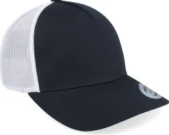 Retro 2-Tone Black/White A-Frame Trucker - Yupoong