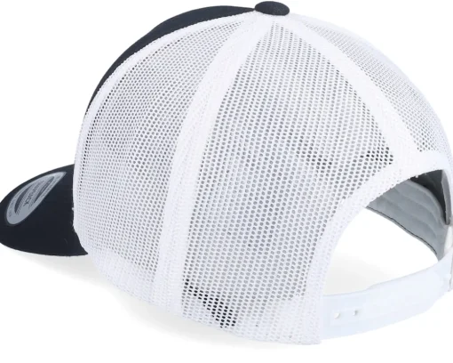Retro 2-Tone Black/White A-Frame Trucker - Yupoong
