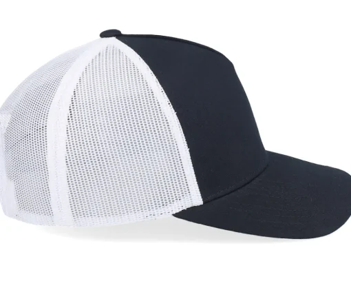Retro 2-Tone Black/White A-Frame Trucker - Yupoong