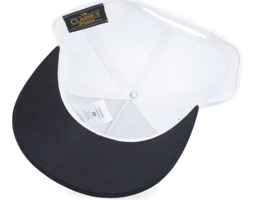 Retro 2-Tone Black/White A-Frame Trucker - Yupoong