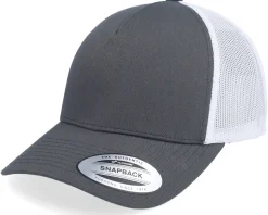 Retro 2-Tone Dark Grey/White A-Frame Trucker - Yupoong