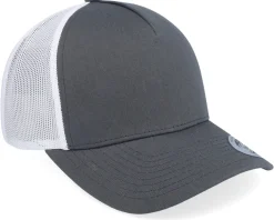 Retro 2-Tone Dark Grey/White A-Frame Trucker - Yupoong