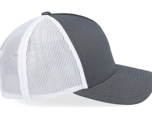 Retro 2-Tone Dark Grey/White A-Frame Trucker - Yupoong