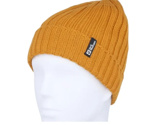 Rib Knit Beanie Safflower Cuff - Jack Wolfskin