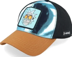 Rick & Morty Rick Black/Turqouise/Brown A-Frame Trucker - Capslab