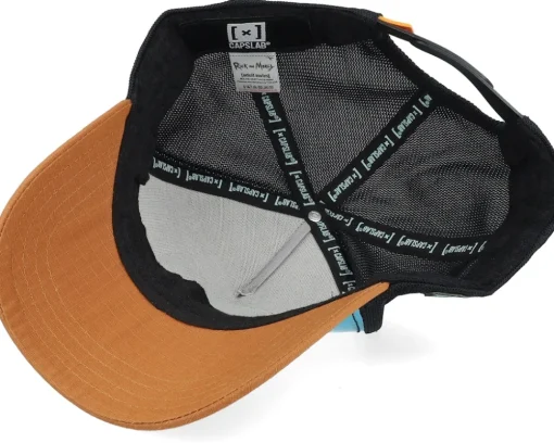 Rick & Morty Rick Black/Turqouise/Brown A-Frame Trucker - Capslab