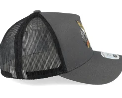 Ridgewood C Hat Charcoal/Black A-Frame Trucker - Brixton