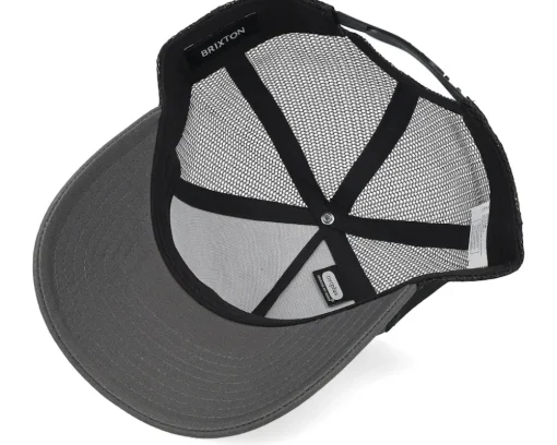 Ridgewood C Hat Charcoal/Black A-Frame Trucker - Brixton