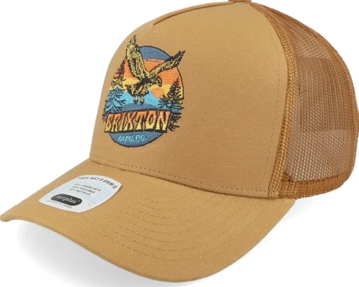 Ridgewood C Hat Copper/Copper A-Frame Trucker - Brixton