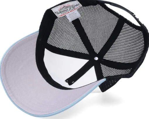 Rocky Mountain Valin Black/Ivory/Blue Trucker - American Needle