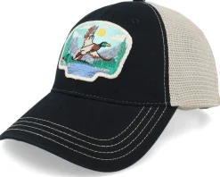 Rouen Duck Patch Black/Khaki Trucker - Wild Spirit