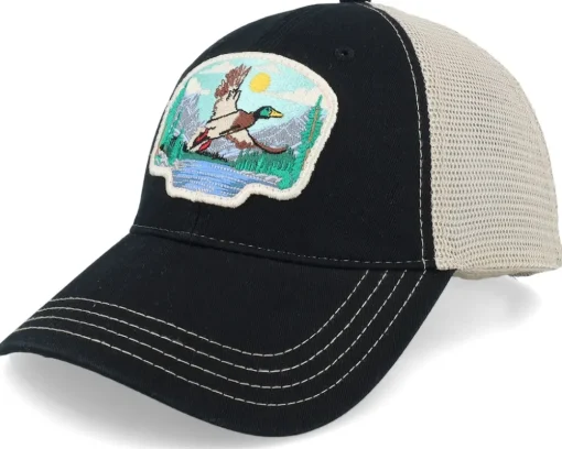Rouen Duck Patch Black/Khaki Trucker - Wild Spirit