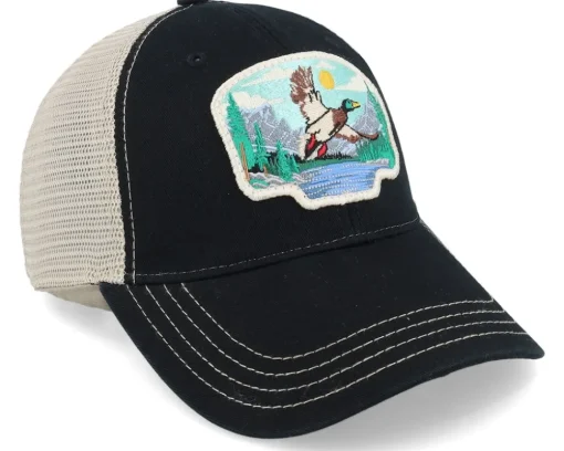 Rouen Duck Patch Black/Khaki Trucker - Wild Spirit