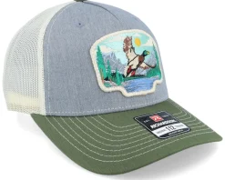 Rouen Duck Patch Heather Grey/Birch/Olive Trucker - Wild Spirit
