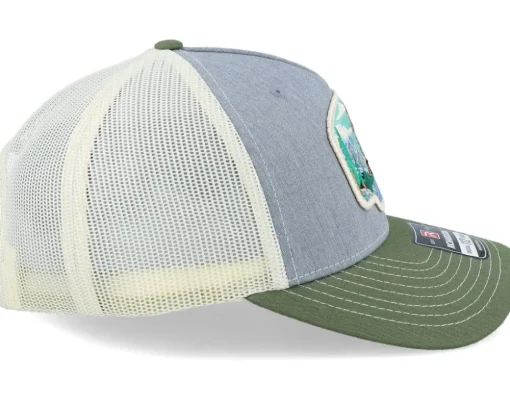 Rouen Duck Patch Heather Grey/Birch/Olive Trucker - Wild Spirit
