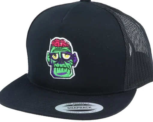 Sad Zombie Brains Black Trucker - Iconic