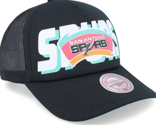 San Antonio Spurs Billboard Hwc Black Trucker - Mitchell & Ness