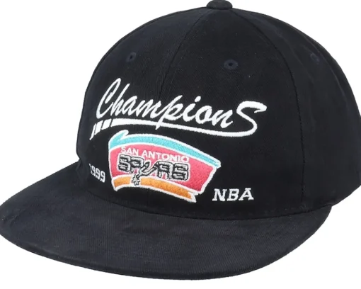 San Antonio Spurs Champs Deadstock Black Snapback - Mitchell & Ness