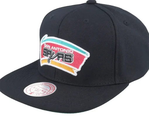 San Antonio Spurs Conference Patch Black Snapback - Mitchell & Ness