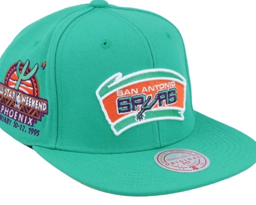 San Antonio Spurs Desert Green Teal Snapback - Mitchell & Ness