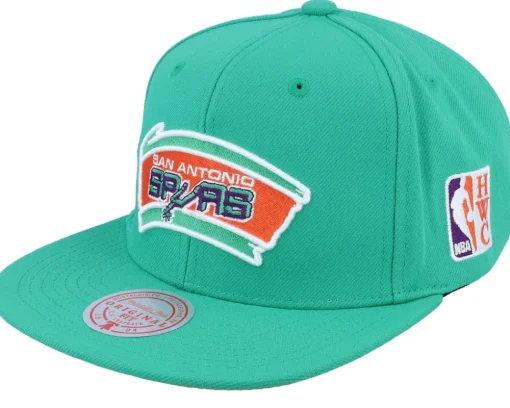 San Antonio Spurs Desert Green Teal Snapback - Mitchell & Ness