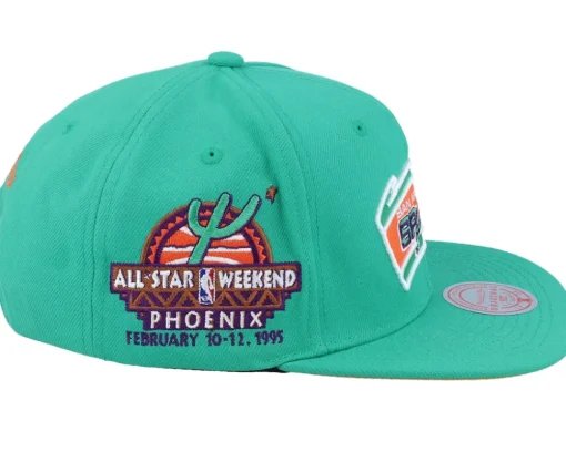San Antonio Spurs Desert Green Teal Snapback - Mitchell & Ness