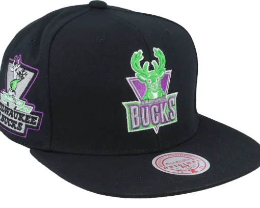 San Antonio Spurs Neon Tropical Hwc Black Snapback - Mitchell & Ness