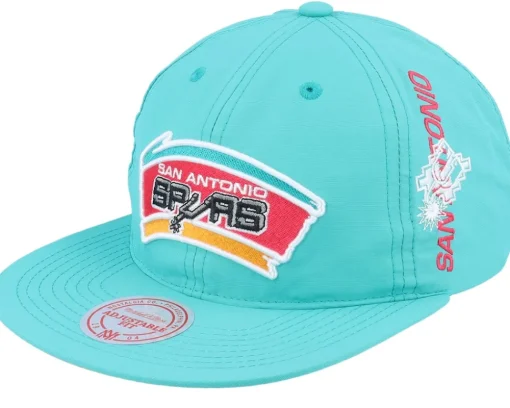 San Antonio Spurs Nylon Szn Deadstock Teal Snapback - Mitchell & Ness