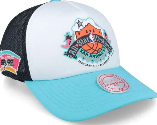 San Antonio Spurs Party Time White Trucker - Mitchell & Ness