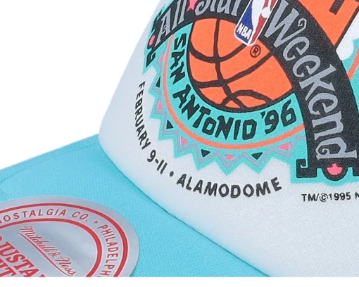 San Antonio Spurs Party Time White Trucker - Mitchell & Ness