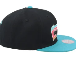 San Antonio Spurs Patch Overload Black/Teal Snapback - Mitchell & Ness