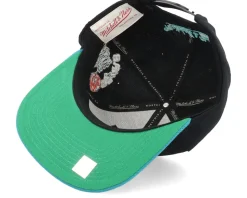 San Antonio Spurs Patch Overload Black/Teal Snapback - Mitchell & Ness