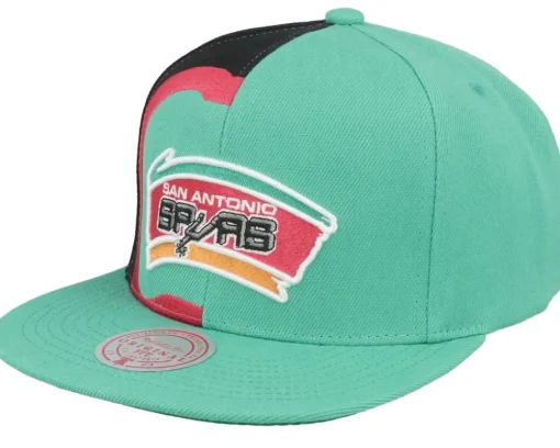 San Antonio Spurs Retroline Teal/Black Snapback - Mitchell & Ness