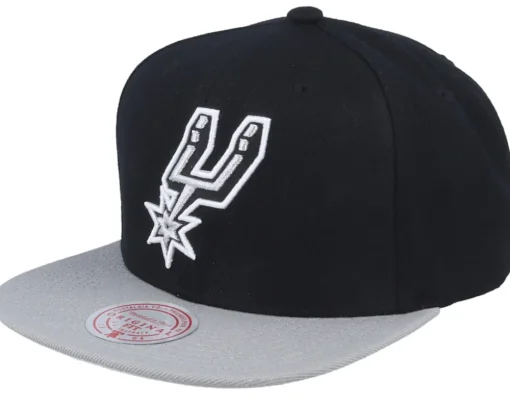 San Antonio Spurs Team 2 Tone 2.0 Black/Grey Snapback - Mitchell & Ness