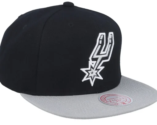 San Antonio Spurs Team 2 Tone 2.0 Black/Grey Snapback - Mitchell & Ness