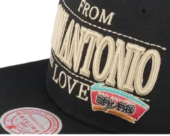 San Antonio Spurs With Love Black Snapback - Mitchell & Ness