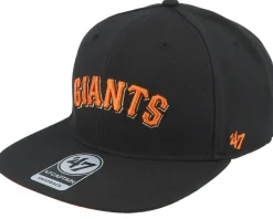 San Francisco Giants No Shot Script Under Captain Black Snapback - 47 Brand