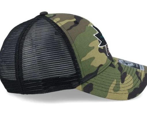 San Jose Sharks 47 Mvp Camo/Black Trucker - 47 Brand