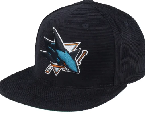 San Jose Sharks All Directions Black Snapback - Mitchell & Ness